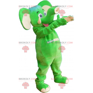 Mascotte d'éléphant vert - Redbrokoly.com