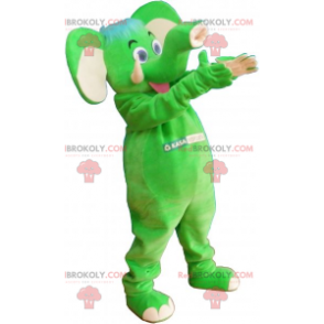 Mascota elefante verde - Redbrokoly.com