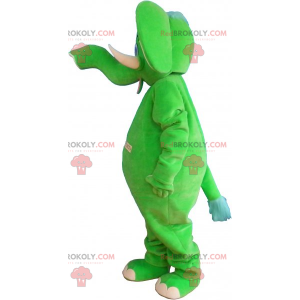Mascote elefante verde - Redbrokoly.com
