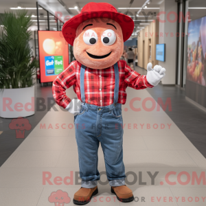 Rød tomat maskot kostume...