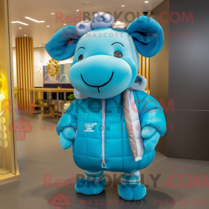 Costume de mascotte Cyan...