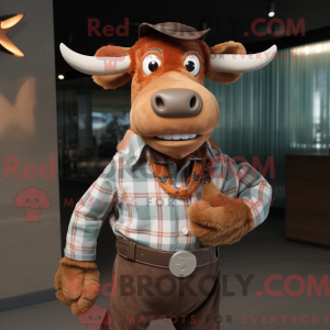 Rust Zebu-maskotdraktfigur...