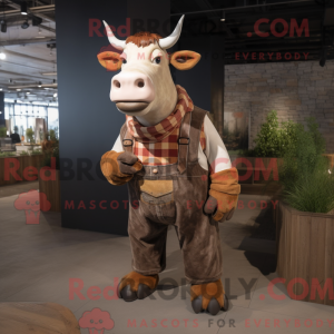 Rust Zebu maskot kostume...