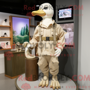 Cream Swans mascot costume...