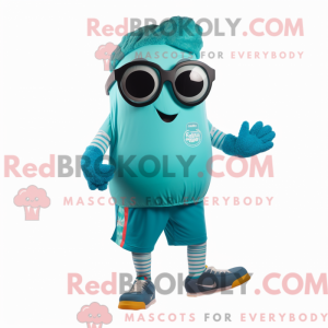 Postava maskota Teal Fish...