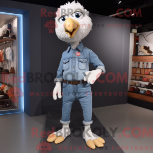 Hvid Tyrkiet maskot kostume...