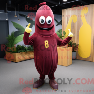 Maroon Baa maskot drakt...