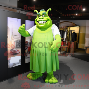Groene Ogre mascottekostuum...