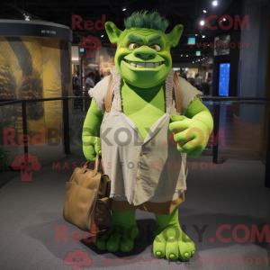 Grüner Oger Maskottchen...