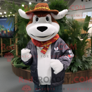 Hereford Cow mascot costume...
