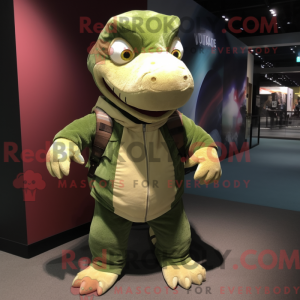 Green Tyrannosaurus mascot...