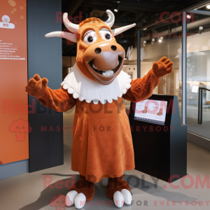 Rust Zebu maskot kostume...