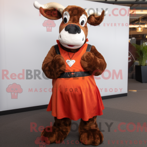 Rust Zebu maskot kostume...