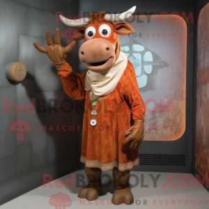 Rust Zebu-maskotdraktfigur...