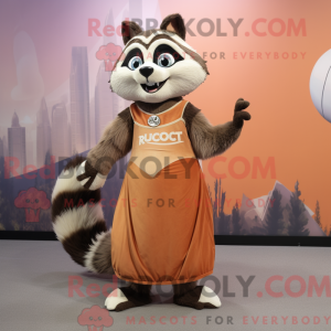 Rust Raccoon mascot costume...