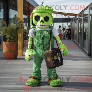 Lime Green Skull maskot...