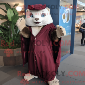 Maroon Ilder maskot kostume...