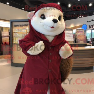 Maroon Ilder maskot kostume...