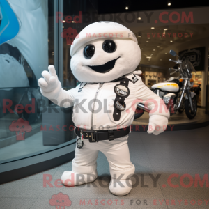 Hvid lasagne maskot kostume...