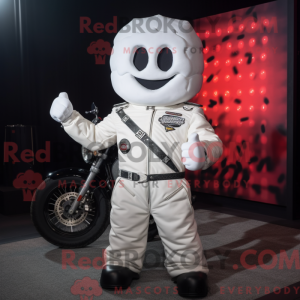 Hvid lasagne maskot kostume...