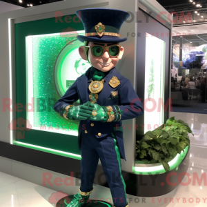 Navy Leprechaun maskot...