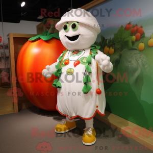 White Tomato mascot costume...