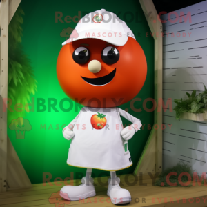 Hvid tomat maskot kostume...