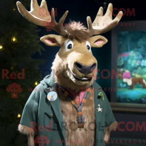 Elg maskot kostume karakter...