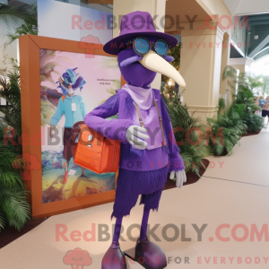 Lilla Stilt Walker maskot...