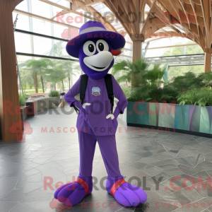 Lilla Stilt Walker maskot...