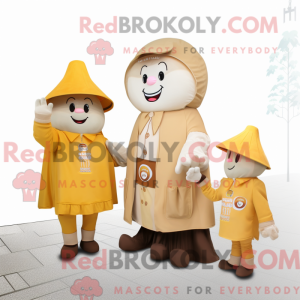 Krem aprikos maskot drakt...