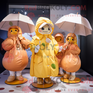 Cream aprikos maskot drakt...