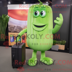 Lime Green Zucchini mascot...