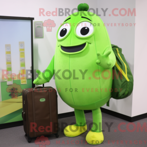 Postava maskota Lime Green...