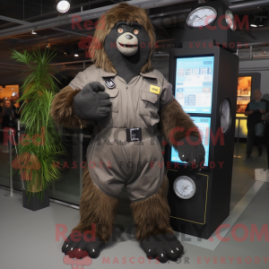 Black Giant Sloth mascot...
