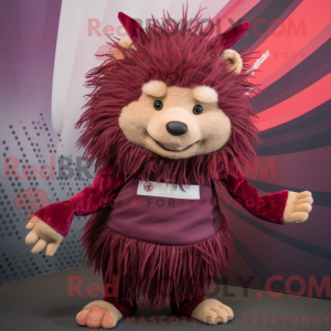 Maroon Porcupine maskot...