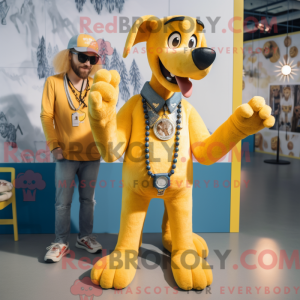 Yellow Dog-maskot drakt...