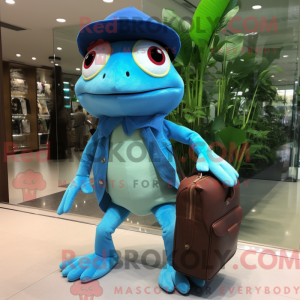 Sky Blue Frog mascotte...