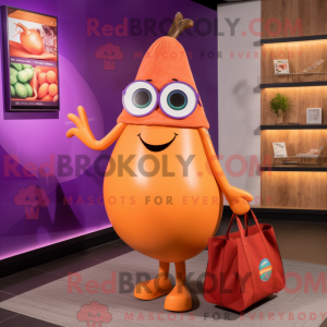 Oransje bakłażanowa maskot...