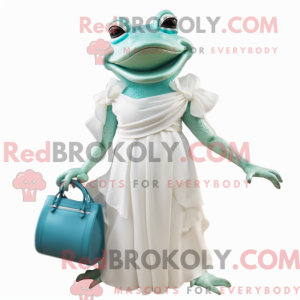 Teal Frog mascottekostuum...