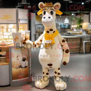 Máscara de girafa creme com...