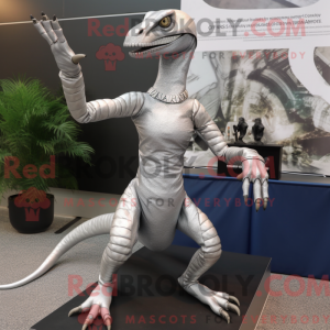Silver Coelophysis mascot...