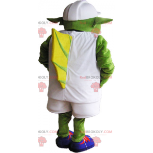 Ogre mascot with white outfit and cap - Redbrokoly.com