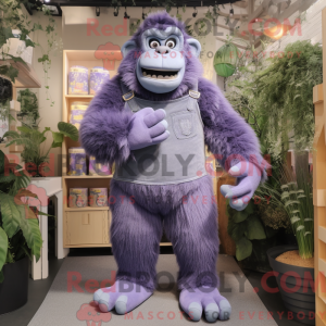 Lavendel Gorilla mascotte...