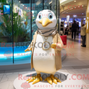 Cream Penguin maskot...