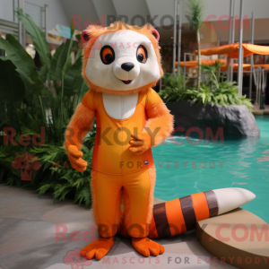 Orange Ferret maskot...