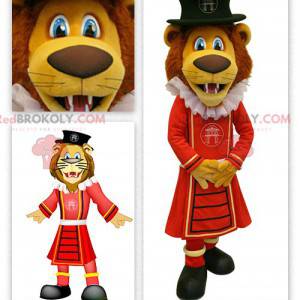 Lion mascotte gekleed als een koning - Redbrokoly.com