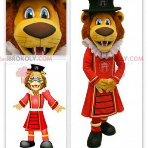 Mascotte de lion habillé en roi - Redbrokoly.com