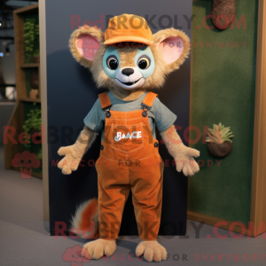 Oransje Aye-Aye máscara de...