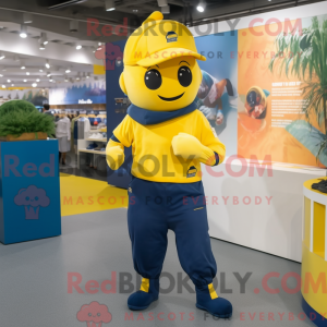 Postava maskota žlutého...